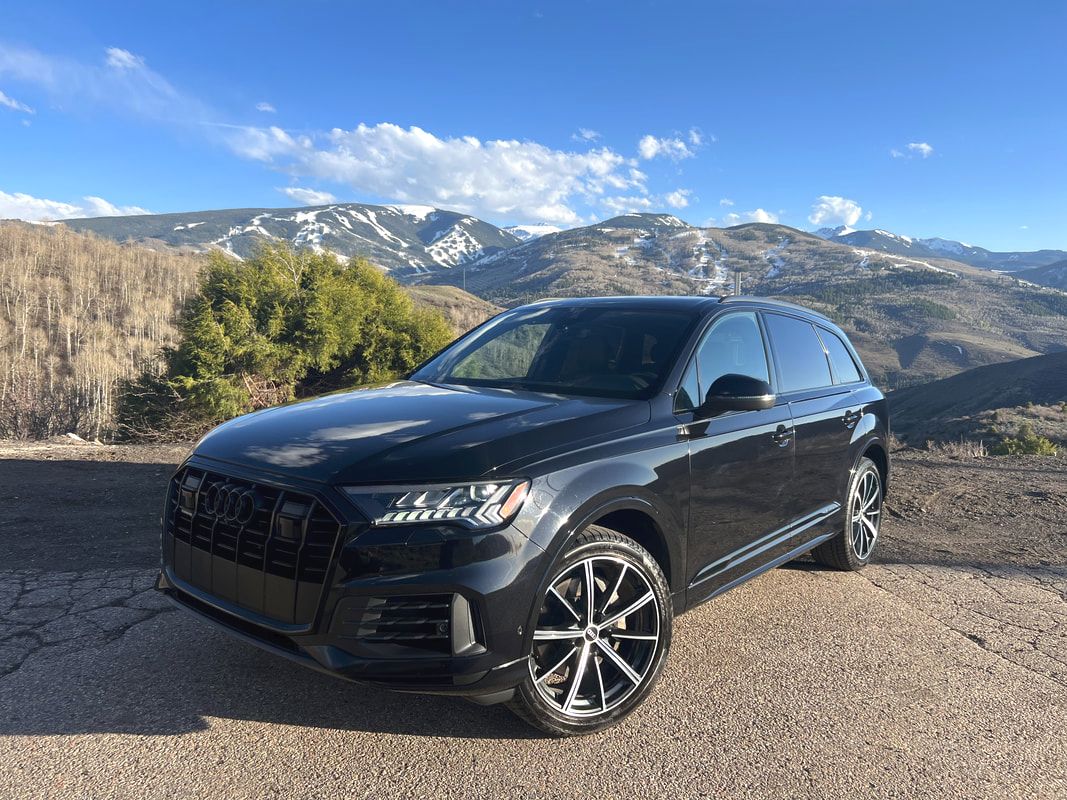 Audi Q7 Luxury AWD SUV Rental with Winter Snow Tires in Hayden, Colorado
